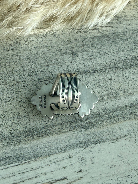 Native American Kingman Turquoise Ring 8.5