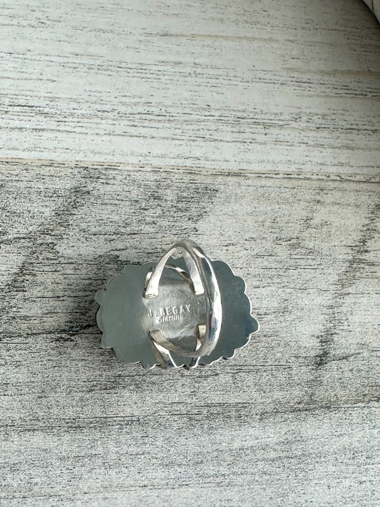 Native Made Emerald Valley Turquoise Ring Size 9