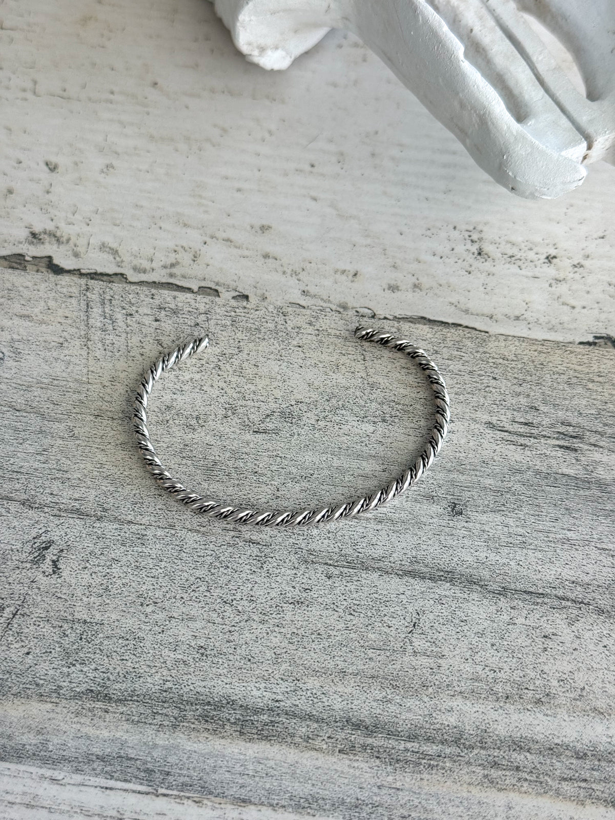 Native American Sterling Silver Stacker Cuff 6.25"