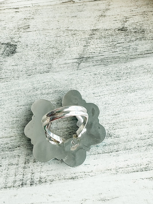 Native American Made Kingman Naja Ring 8.5