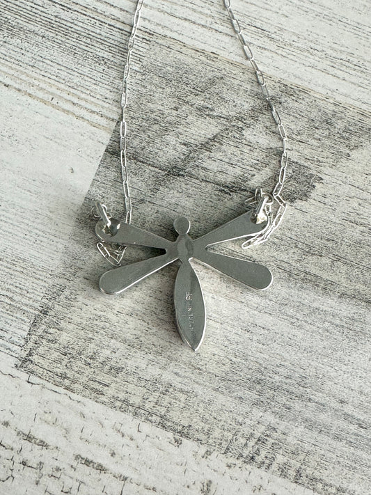 Native Made #8 Turquoise Dragonfly Necklace