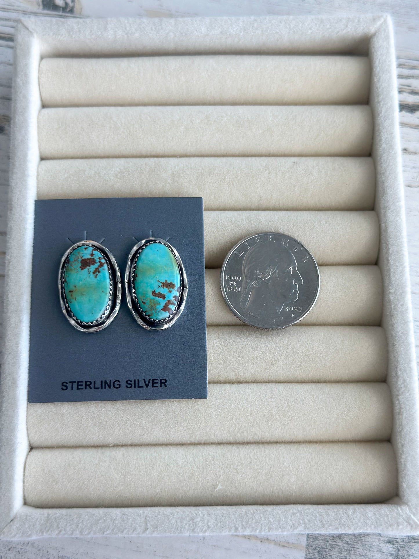 Native Made Sonoran Gold Turquoise Earrings