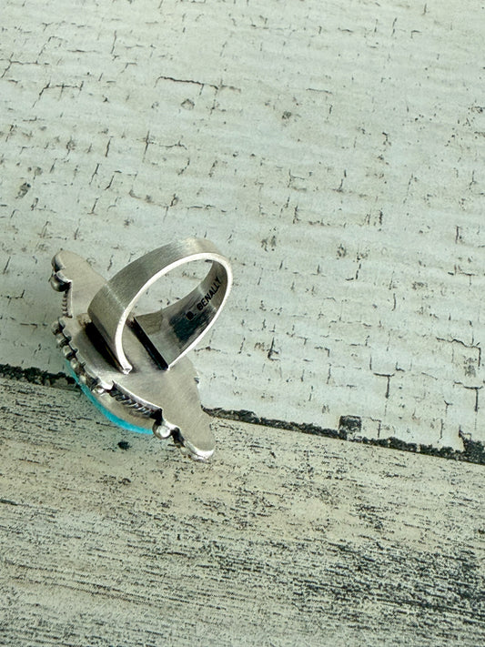 Native American Fox Turquoise Ring 6