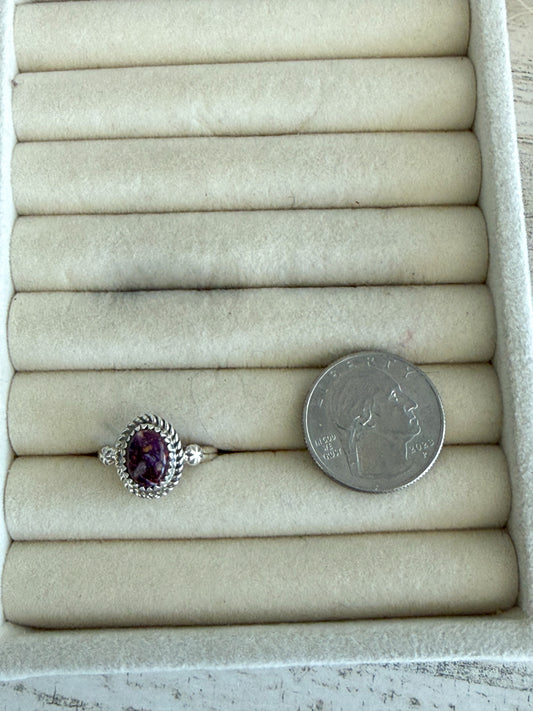 Native American Purple Spiny Ring 8