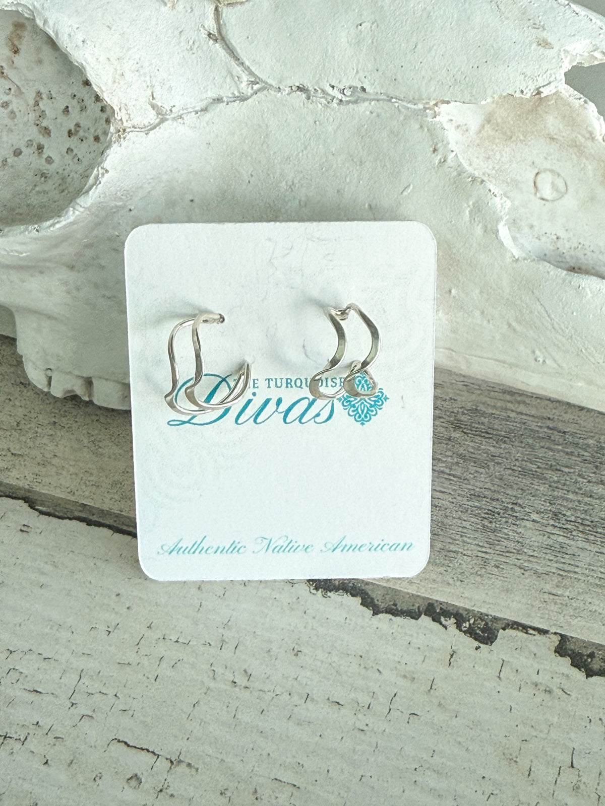 Native American Sterling Silver Hoop Earrings