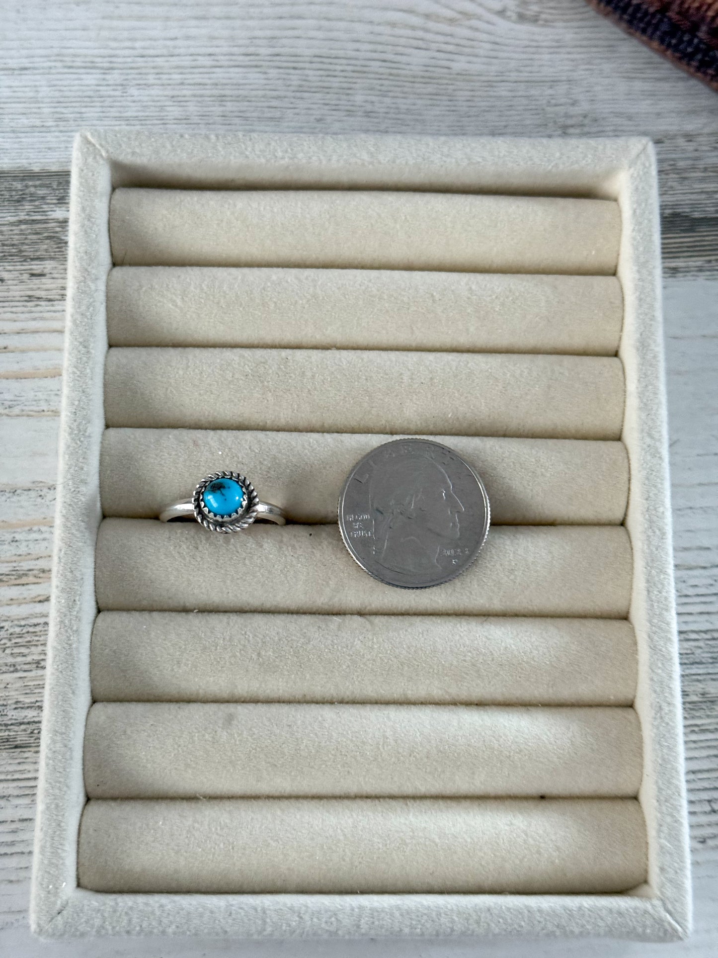 Native American Dainty Kingman Ring 7
