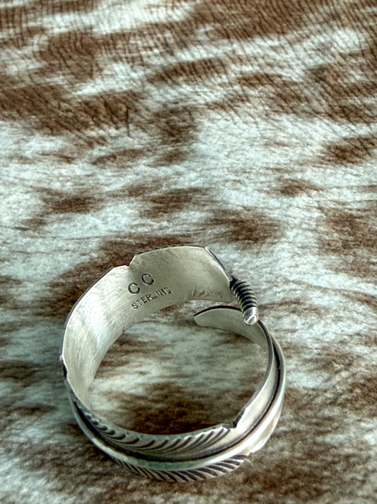 Native American Feather Adjustable Ring