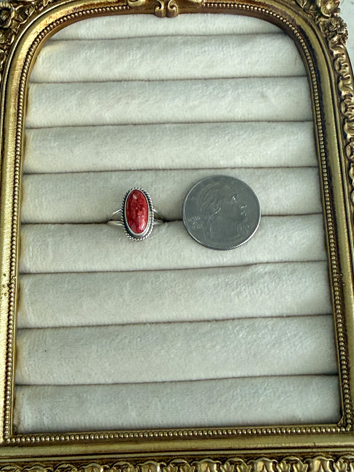 Native American Red Spiny Ring 6