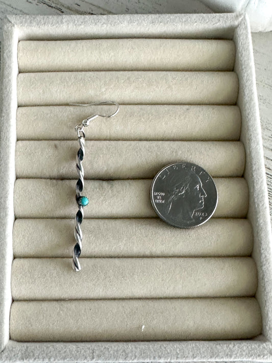 Native Made Sterling Silver Twist Earrings