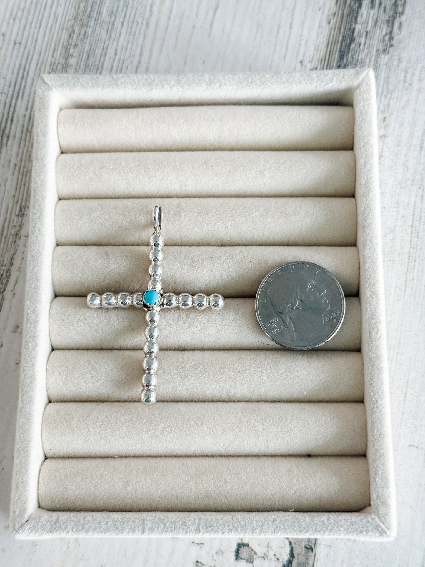Native American Sterling Silver Cross Pendant