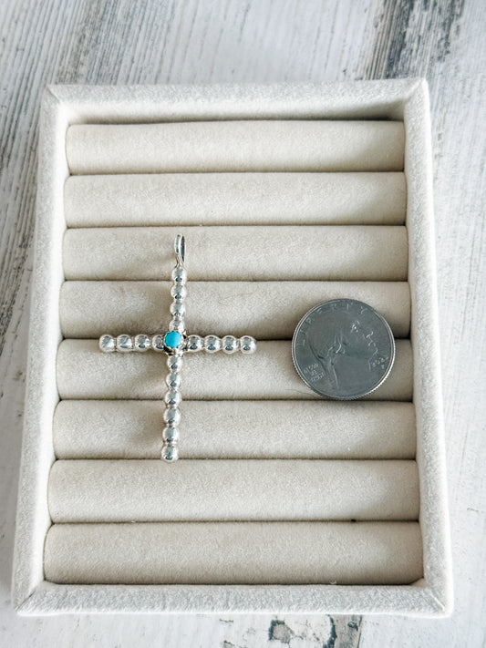 Native American Sterling Silver Cross Pendant
