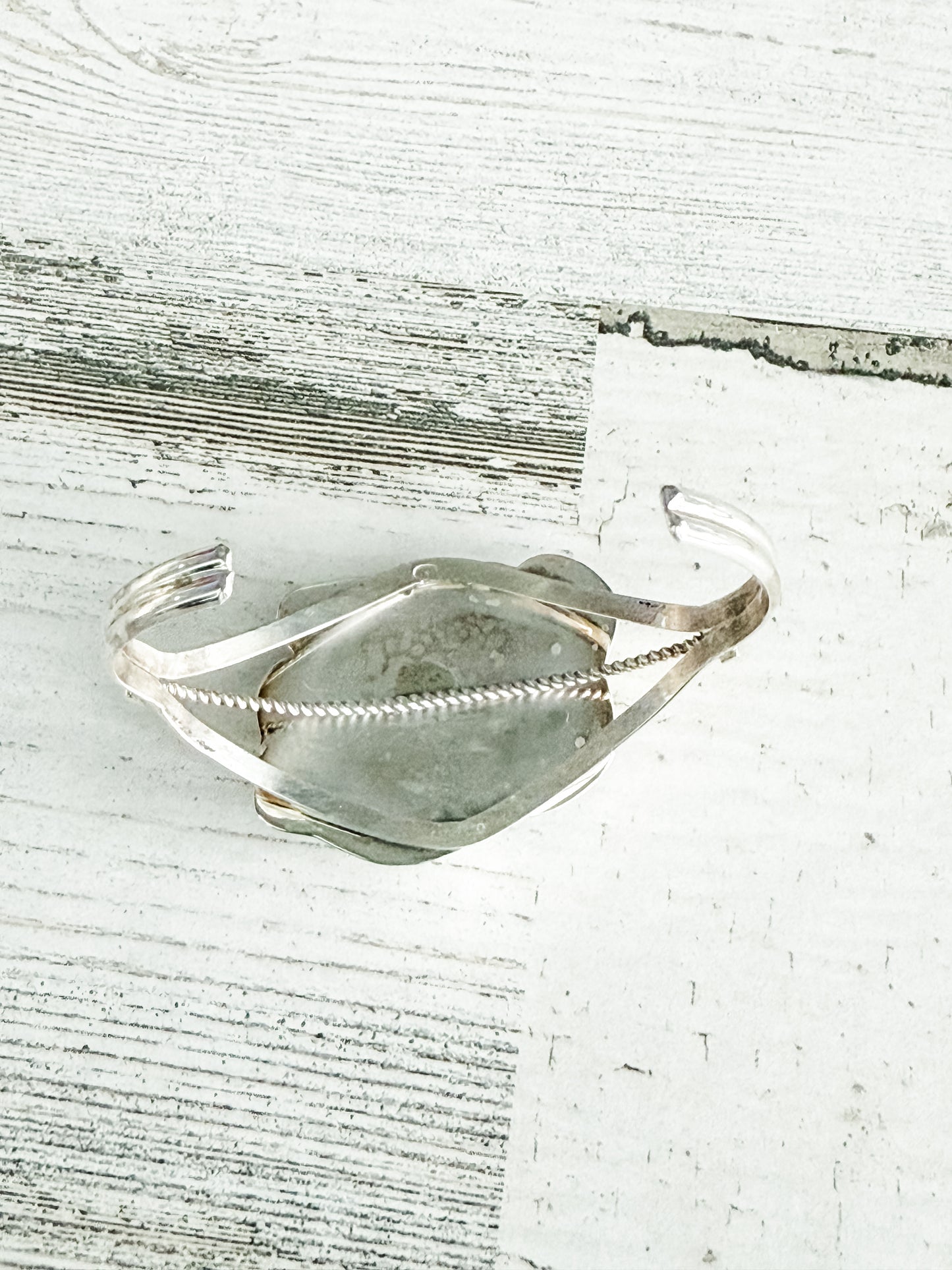 Native American Turquoise Carved Bear Cuff 6.5"