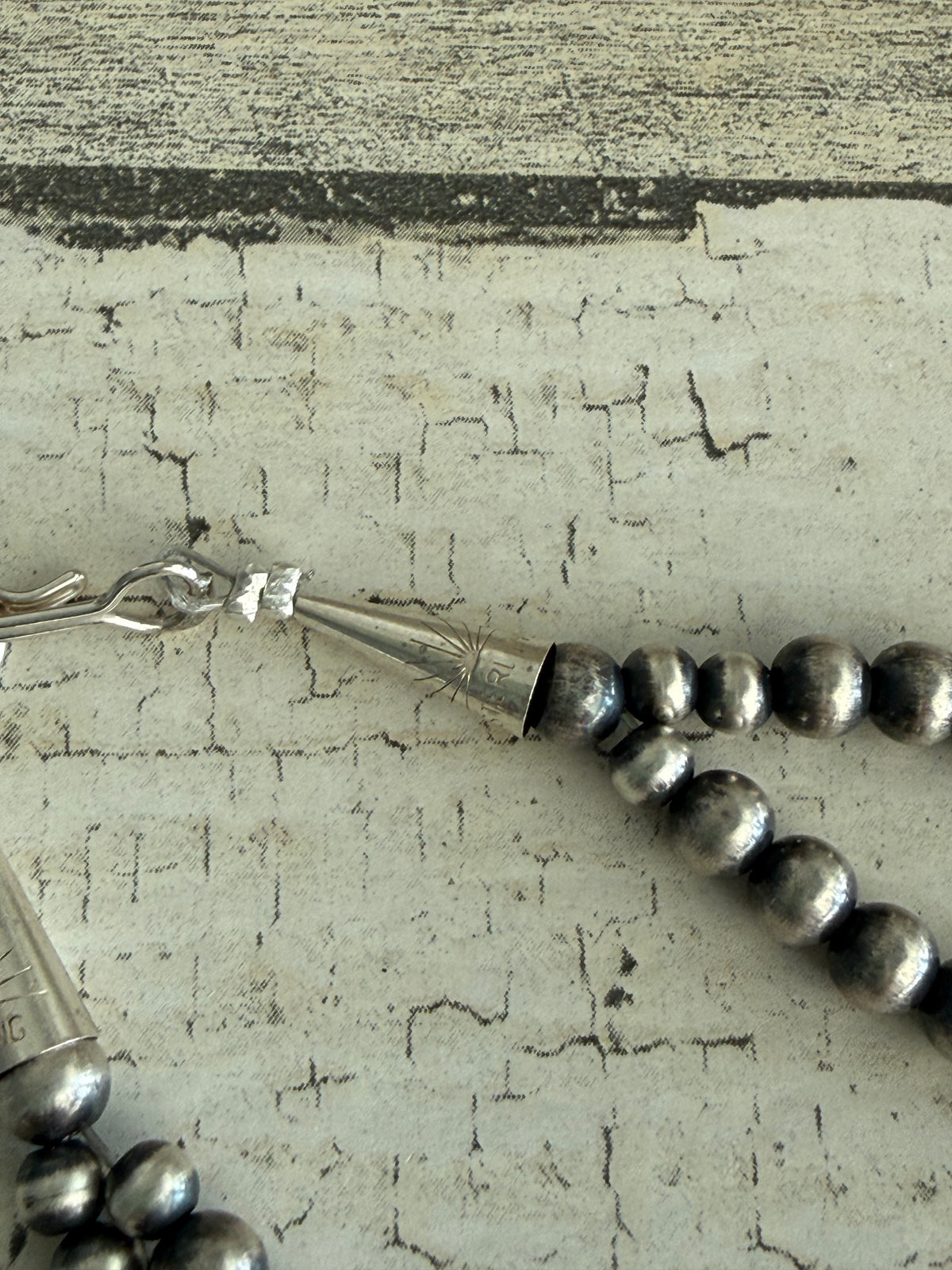 Native American Golden Hills Naja Pendant Sterling Pearl 17.5" Necklace