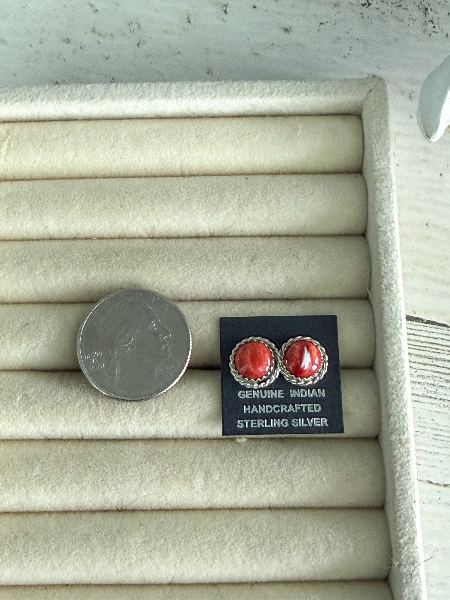 Native American Red Spiny Studs