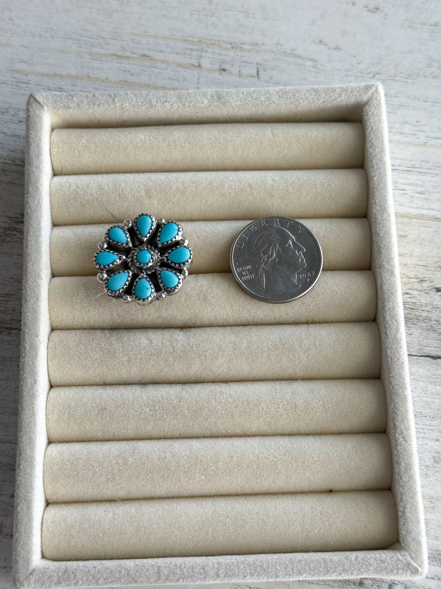 Native American Turquoise Adjustable Ring