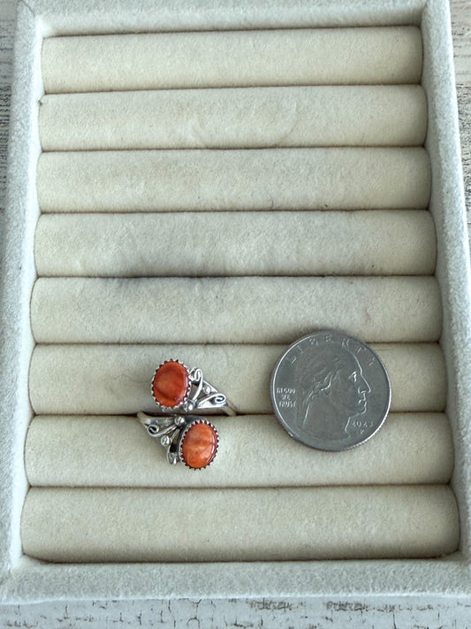 Native American Orange Spiny Ring 8.5