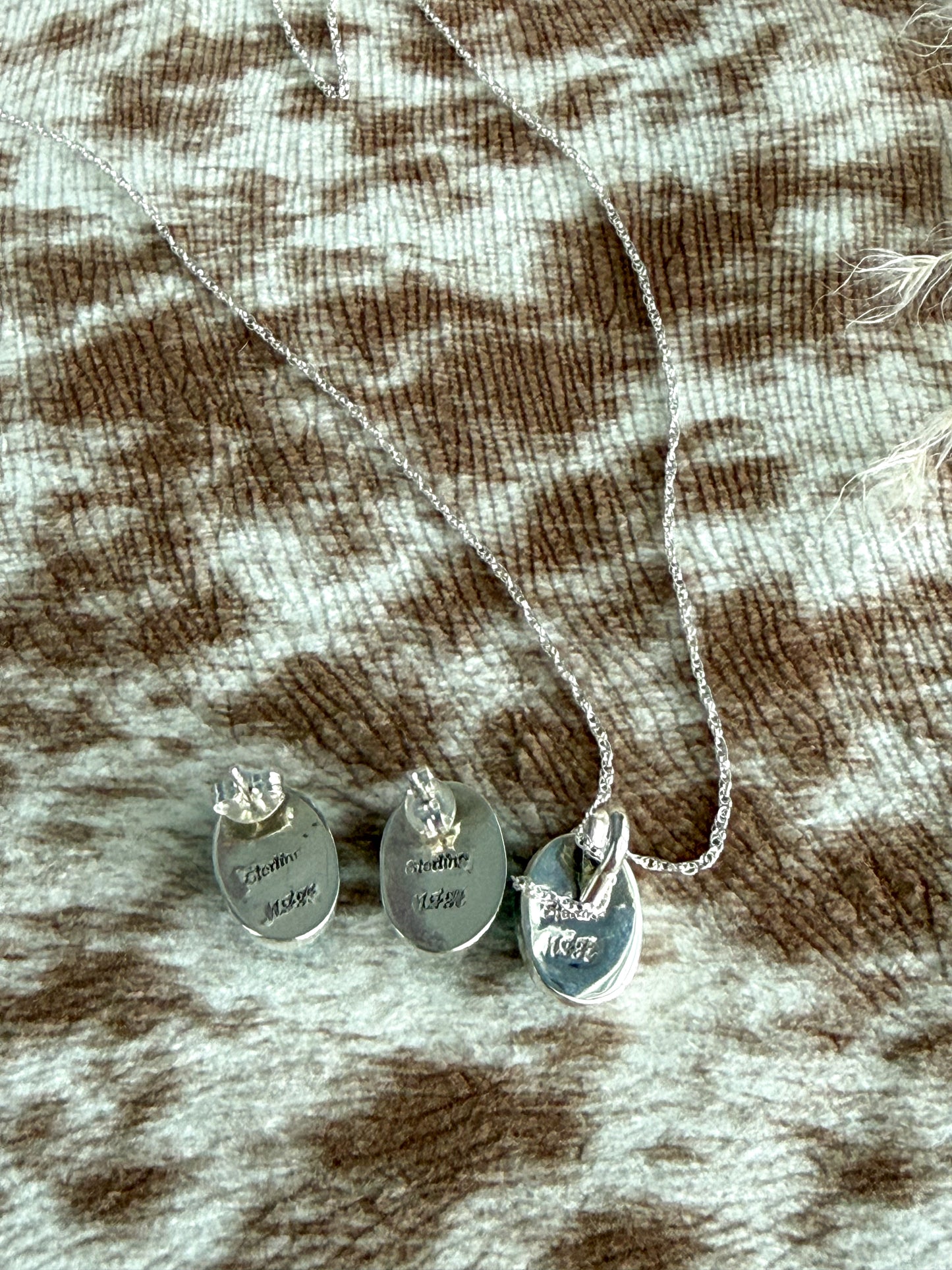 Native American Sonoran Gem Necklace & Earring Set 1