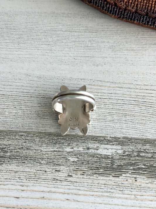 Native American Kingman Square Ring 9.5
