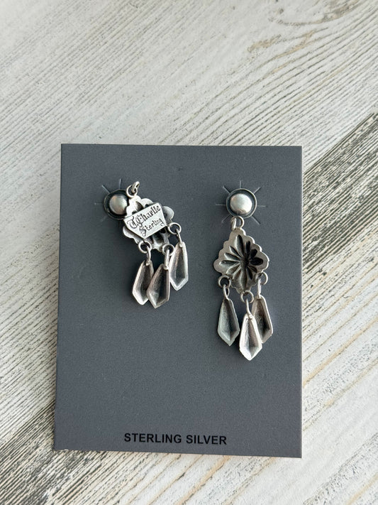 Native American Sterling Stamped Earrings