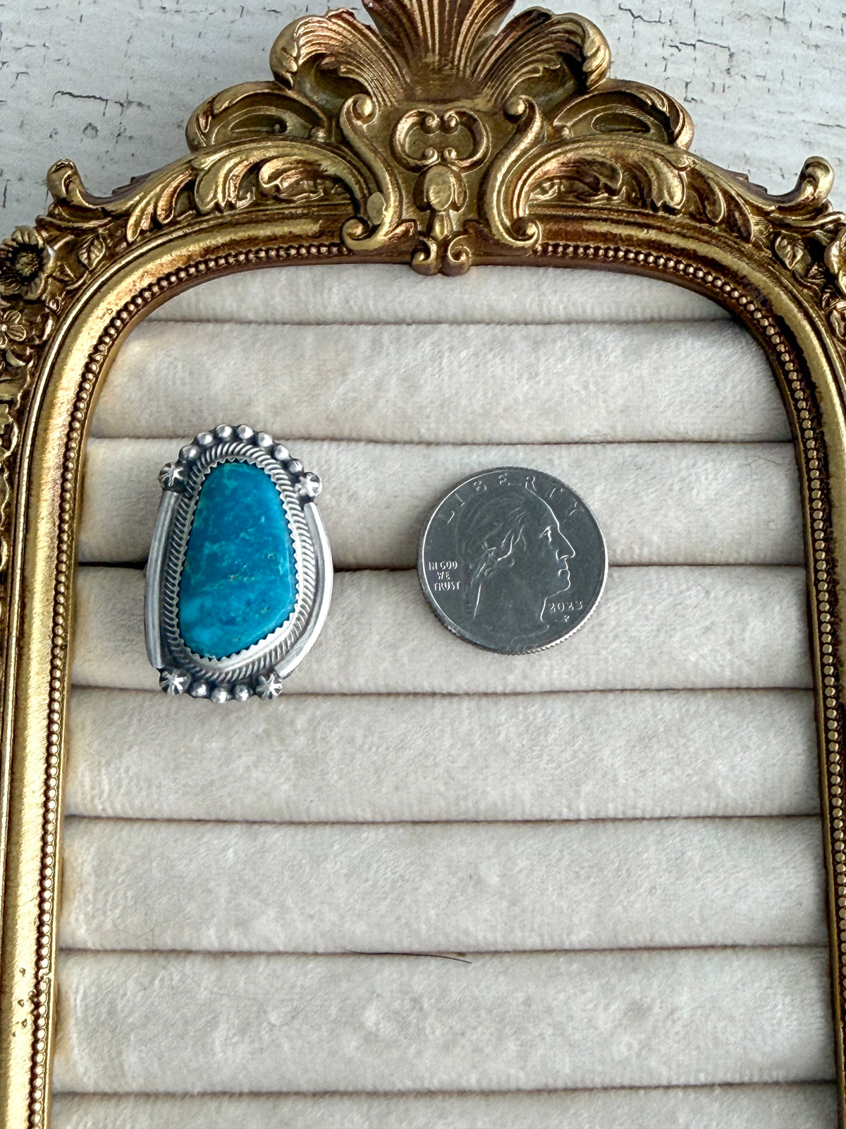 Native American Turquoise Ring 10.25