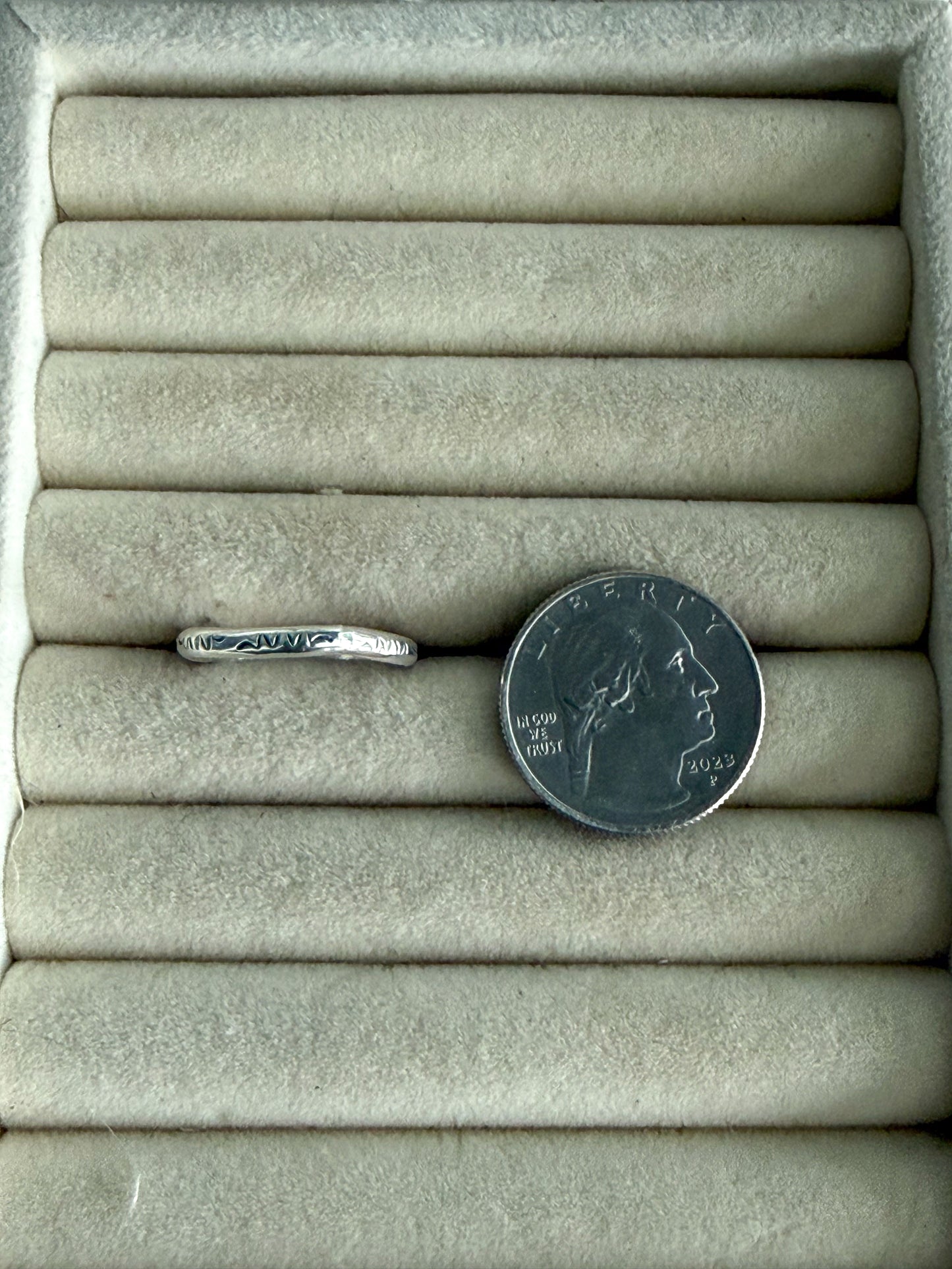 Native American Sterling Stamped Ring 10