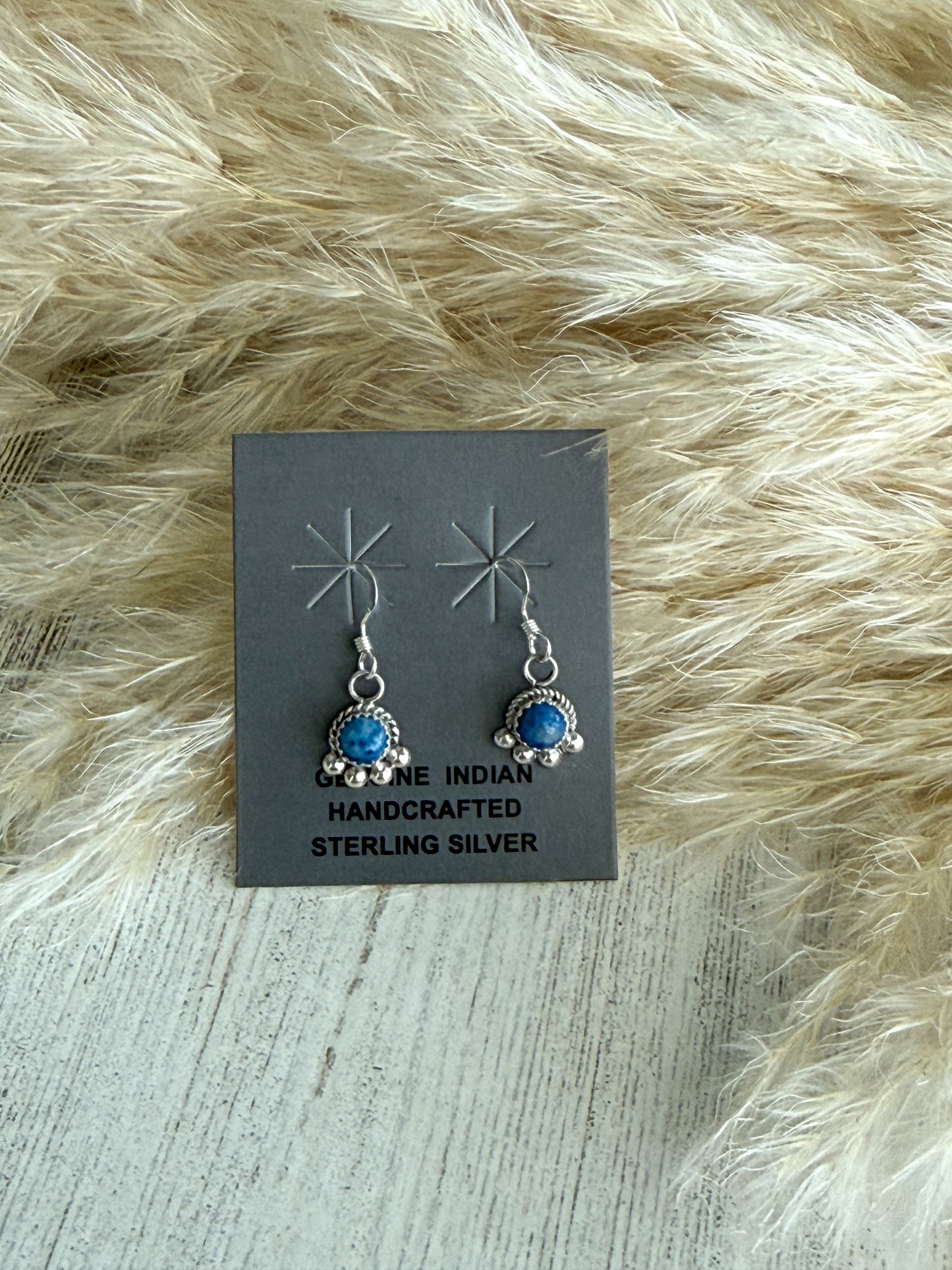 Native American Lapis Dangle Earrings