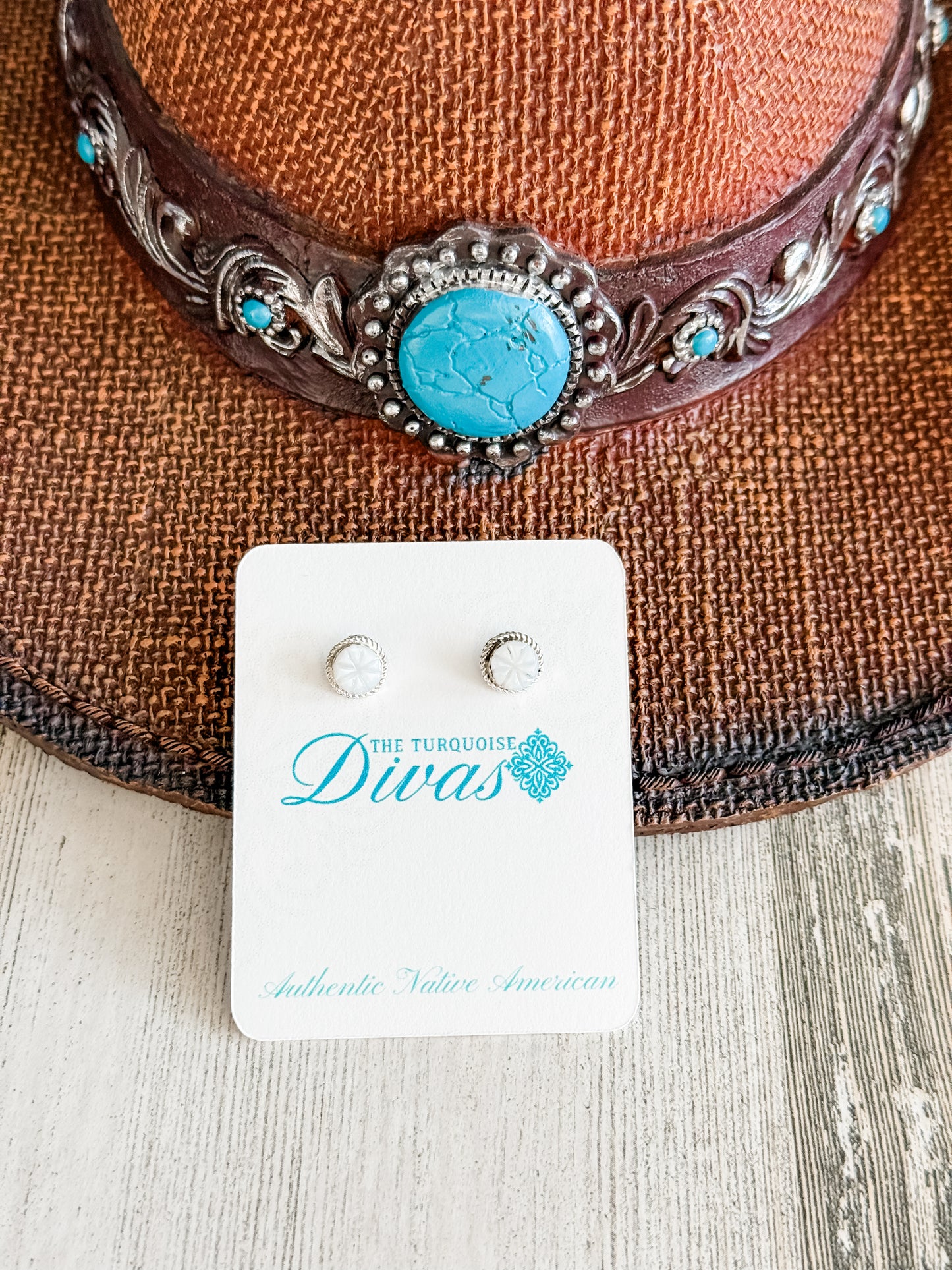 Native American Mother of Pearl Studs