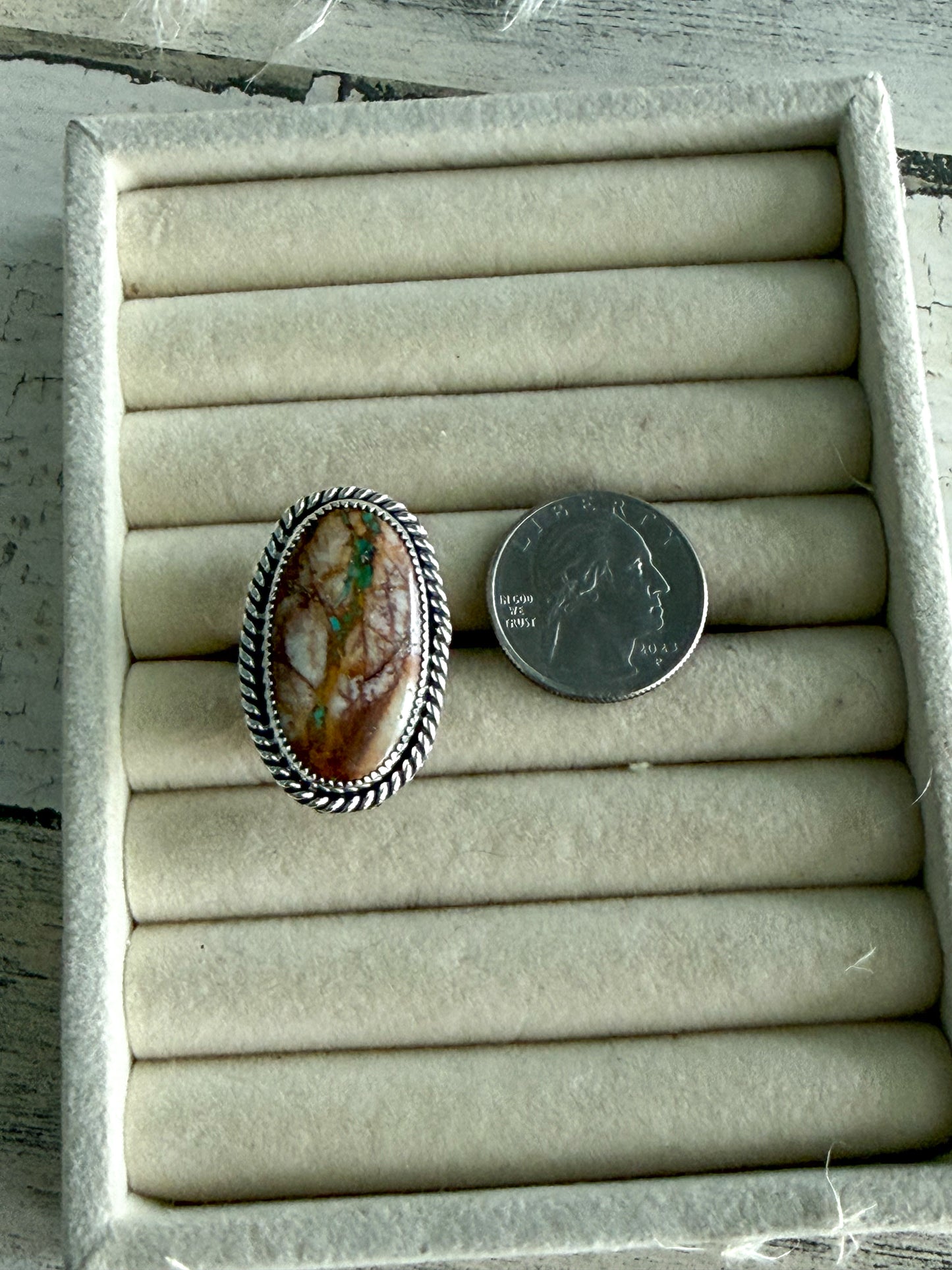 Native American Adjustable Royston Ribbon Ring