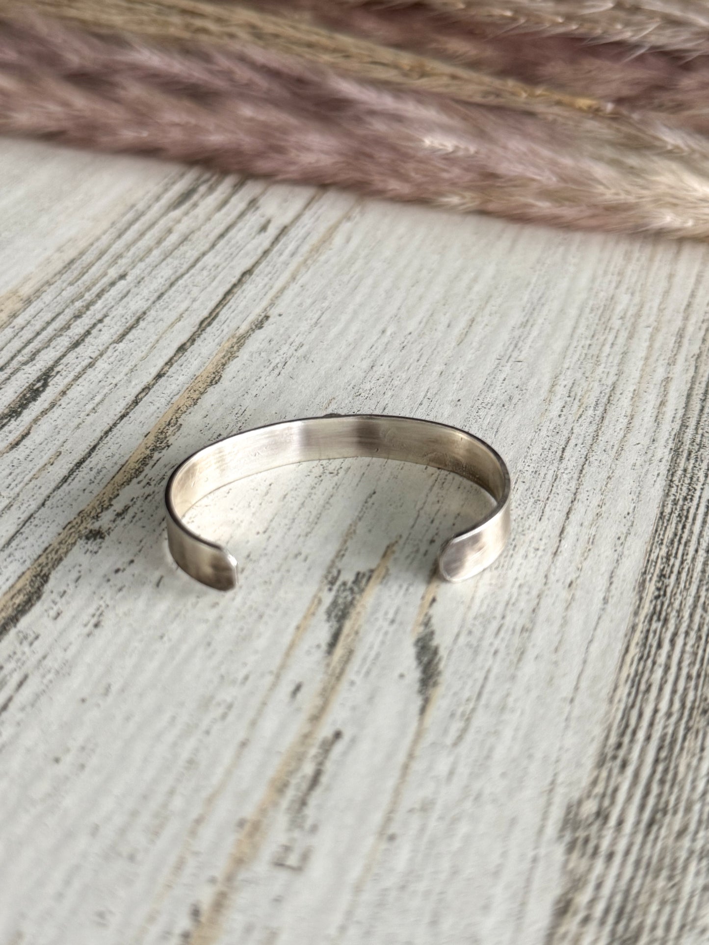 Native American Sterling Turquoise Baby Cuff 4.25"