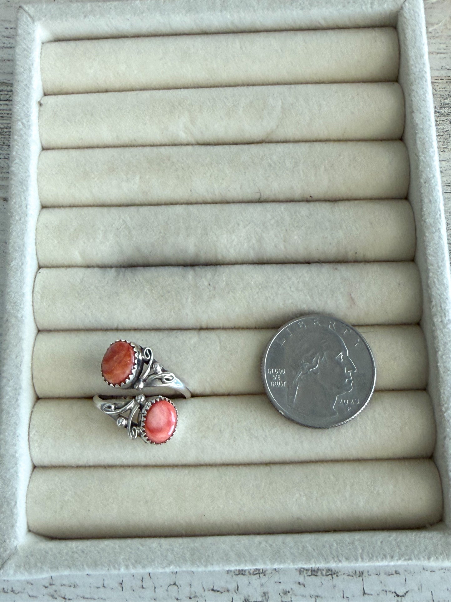 Native American Red Spiny Ring 8