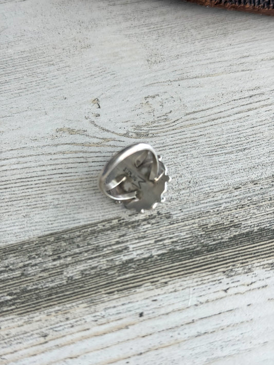 Native American Black Onyx Ring 6.5