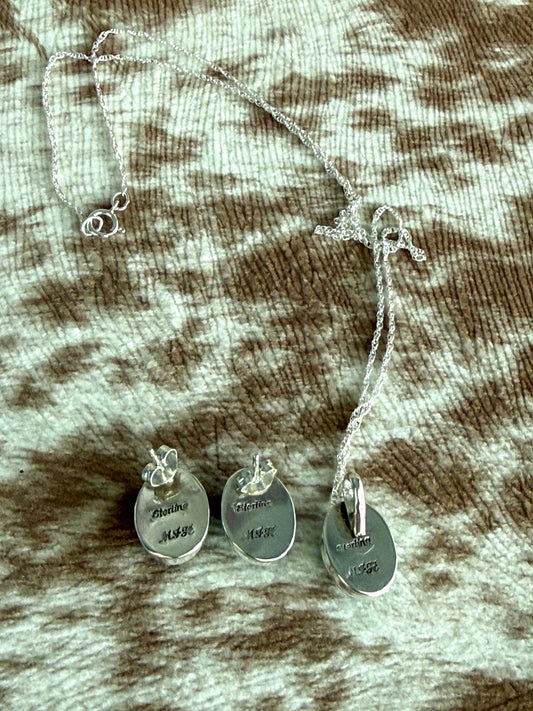 Native American Sonoran Gem Necklace & Earring Set 6