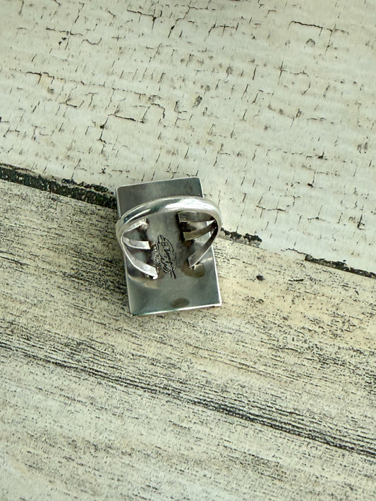 Native American Kingman Turquoise Ring 9