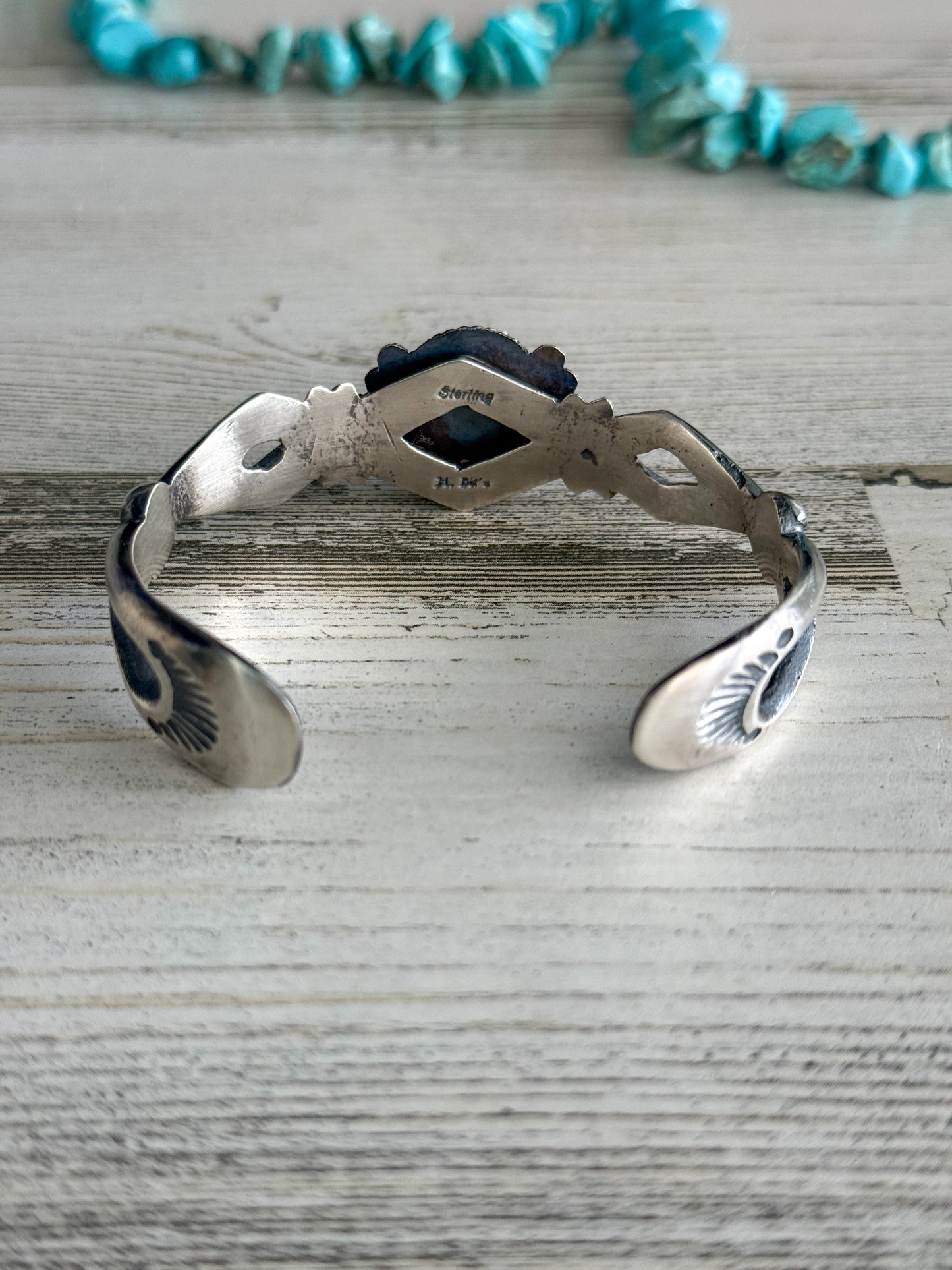 Native American Sonoran Turquoise Cuff 6.5”