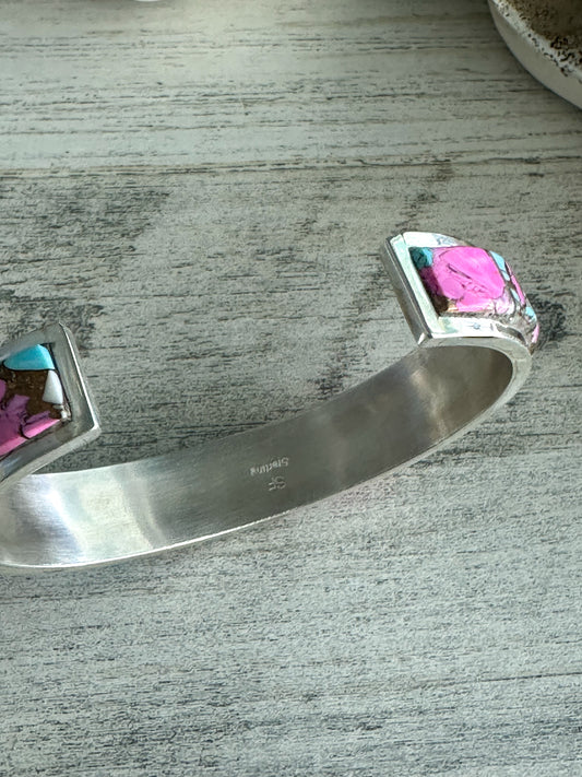 Native Made Cotton Candy Cuff 7"