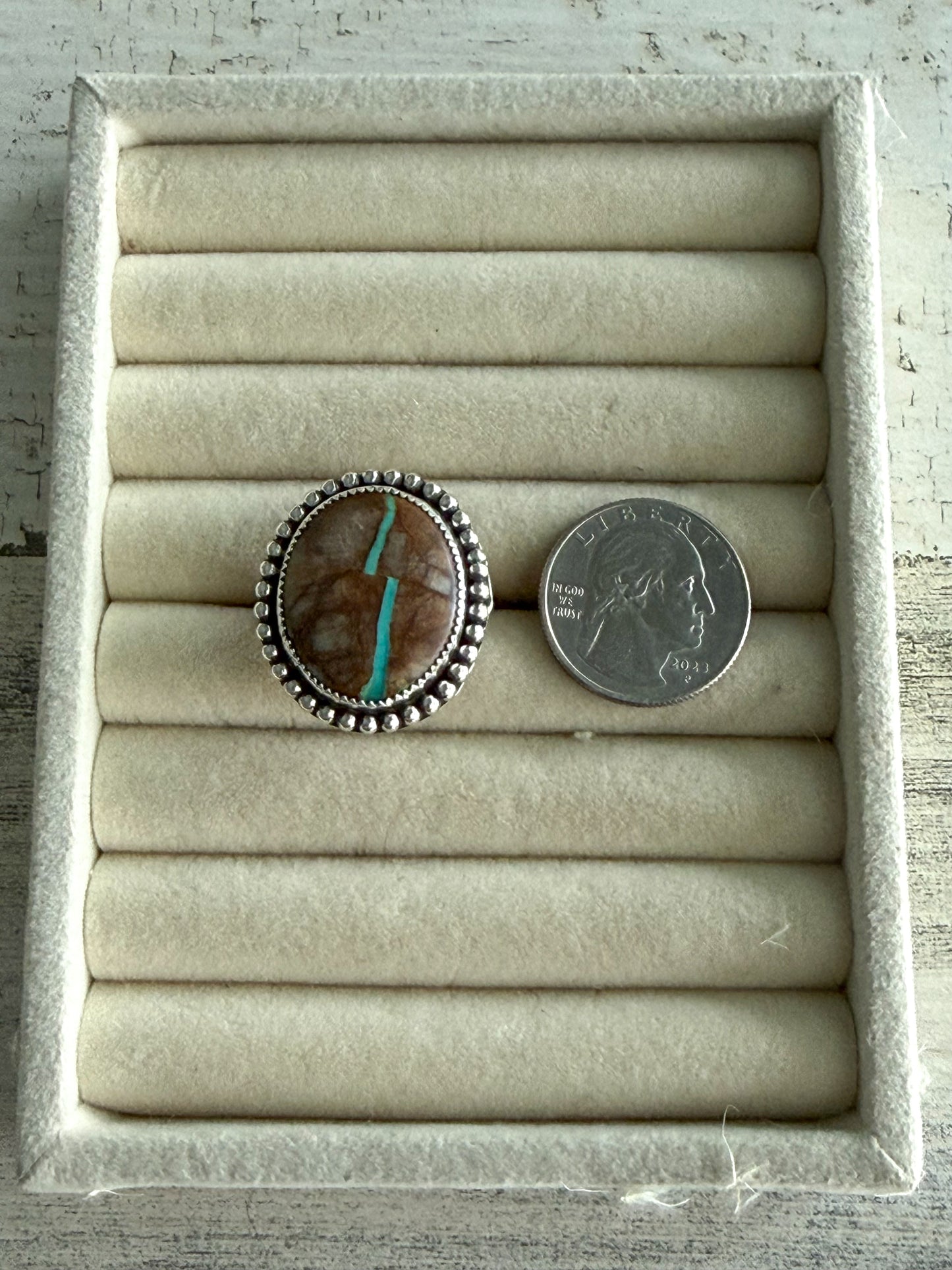 Native American Royston Ribbon Adjustable Ring