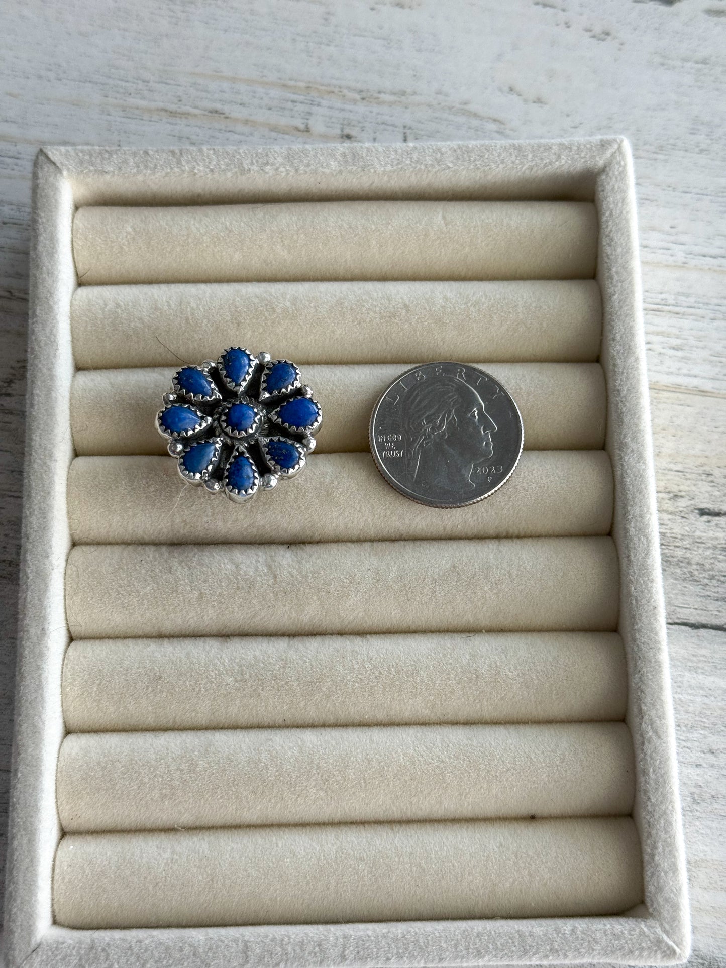 Native American Lapis Adjustable Ring