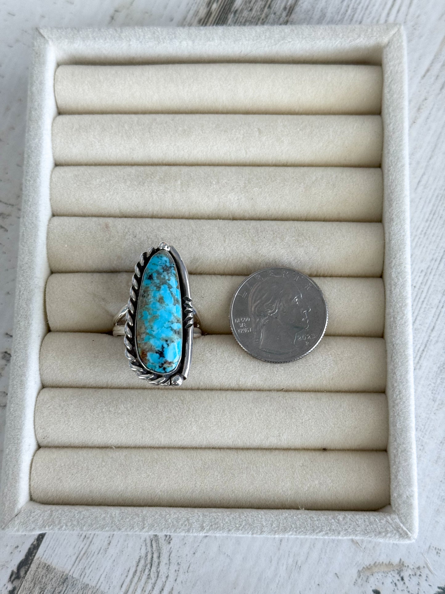 Native American Kingman Turquoise Ring 10