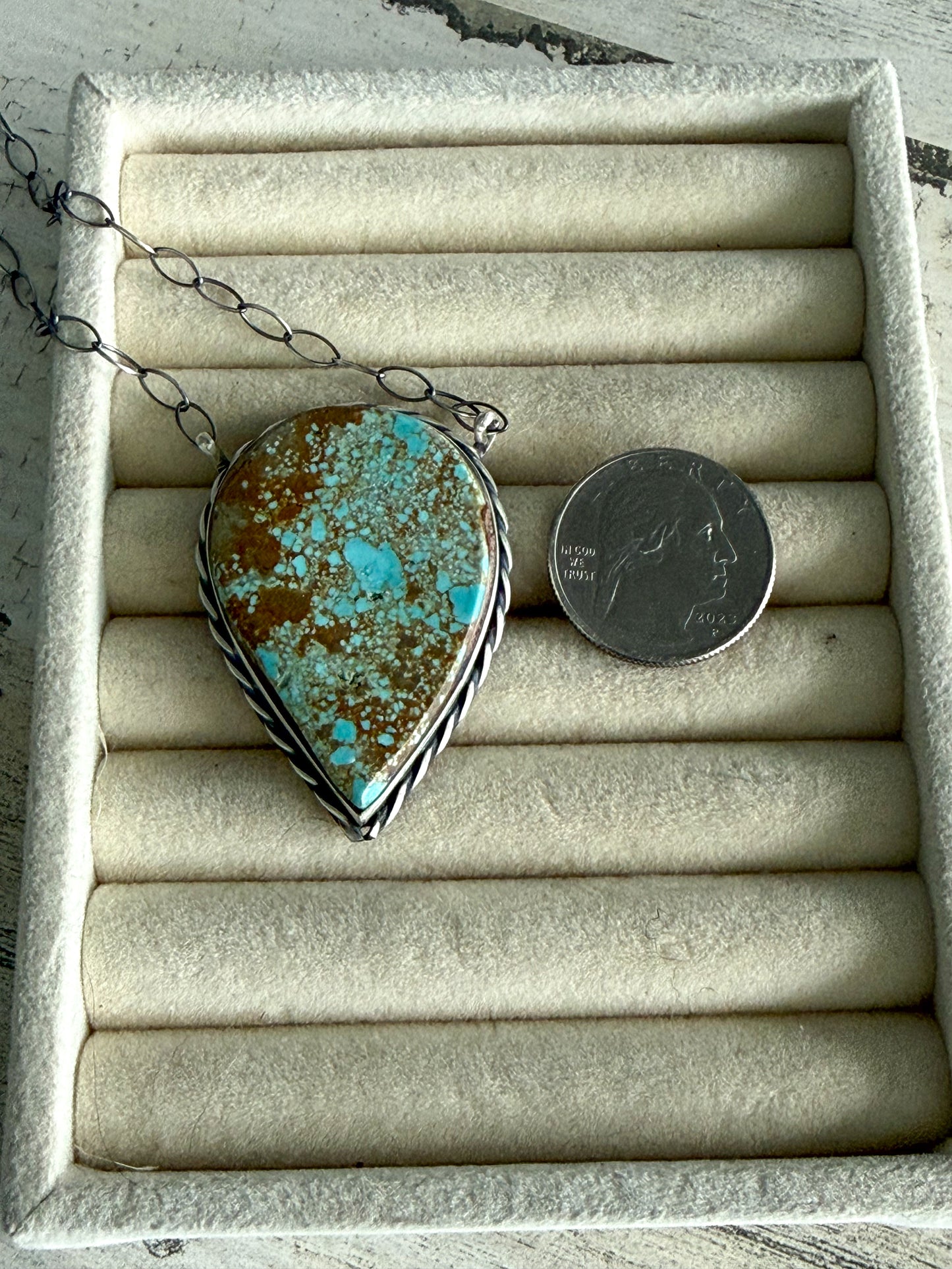 Native American #8 Turquoise 18" Necklace