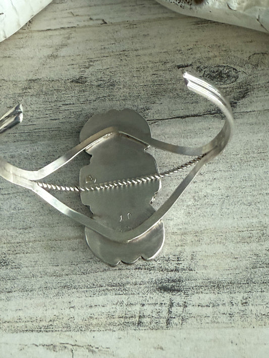 Native Made 3 Stone Assorted Turquoise Cuff 7”