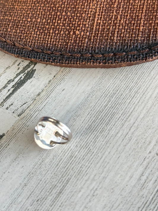 Native American Pink Conch Ring 6.5