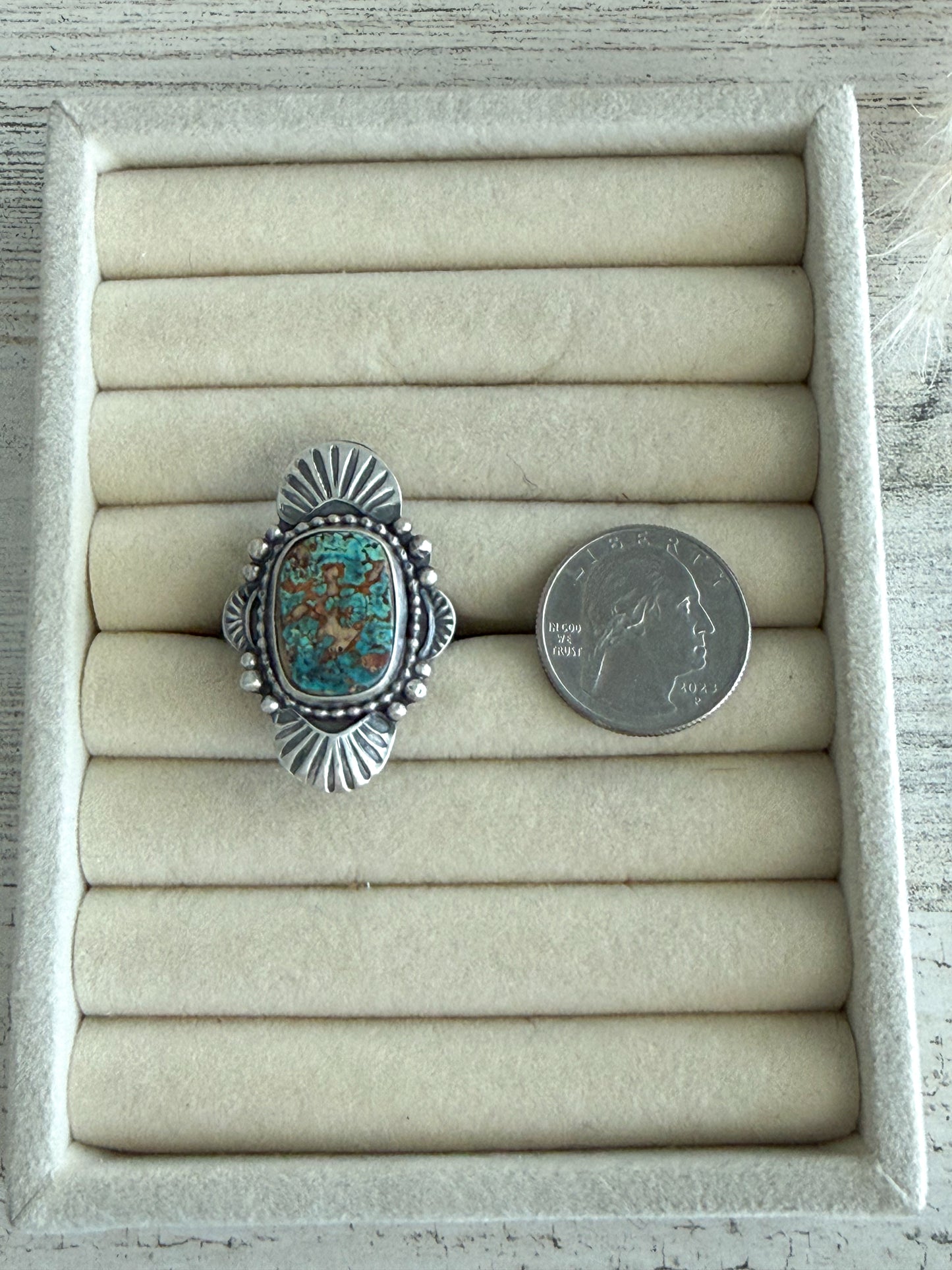 Native American Royston Turquoise Ring 10