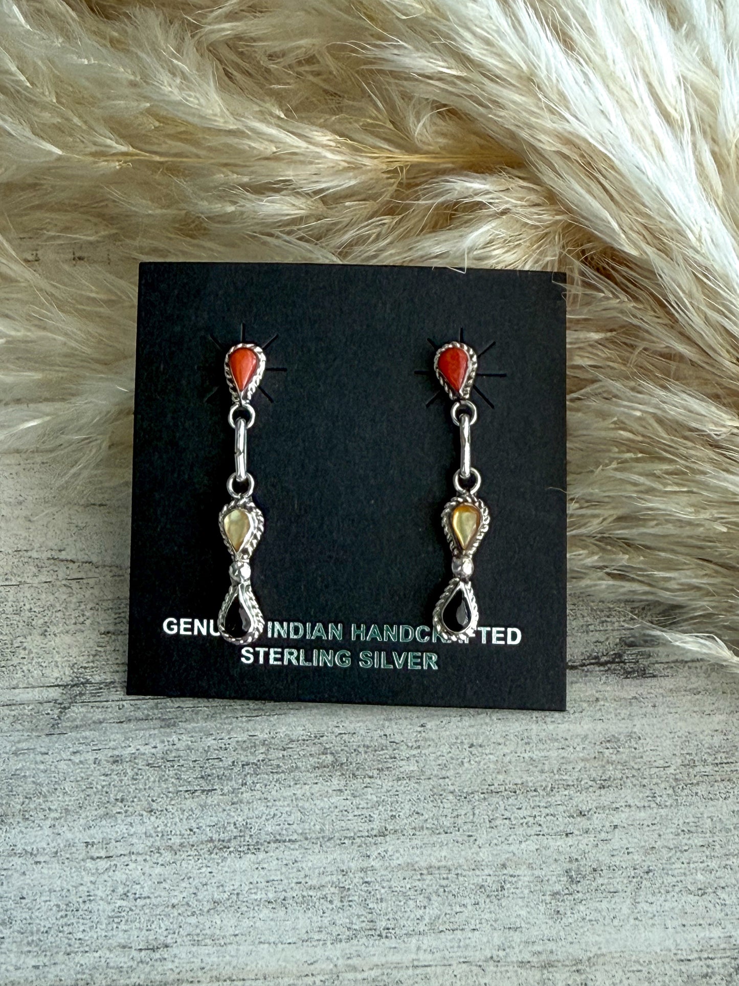 Native American Zuni Dangle Earrings