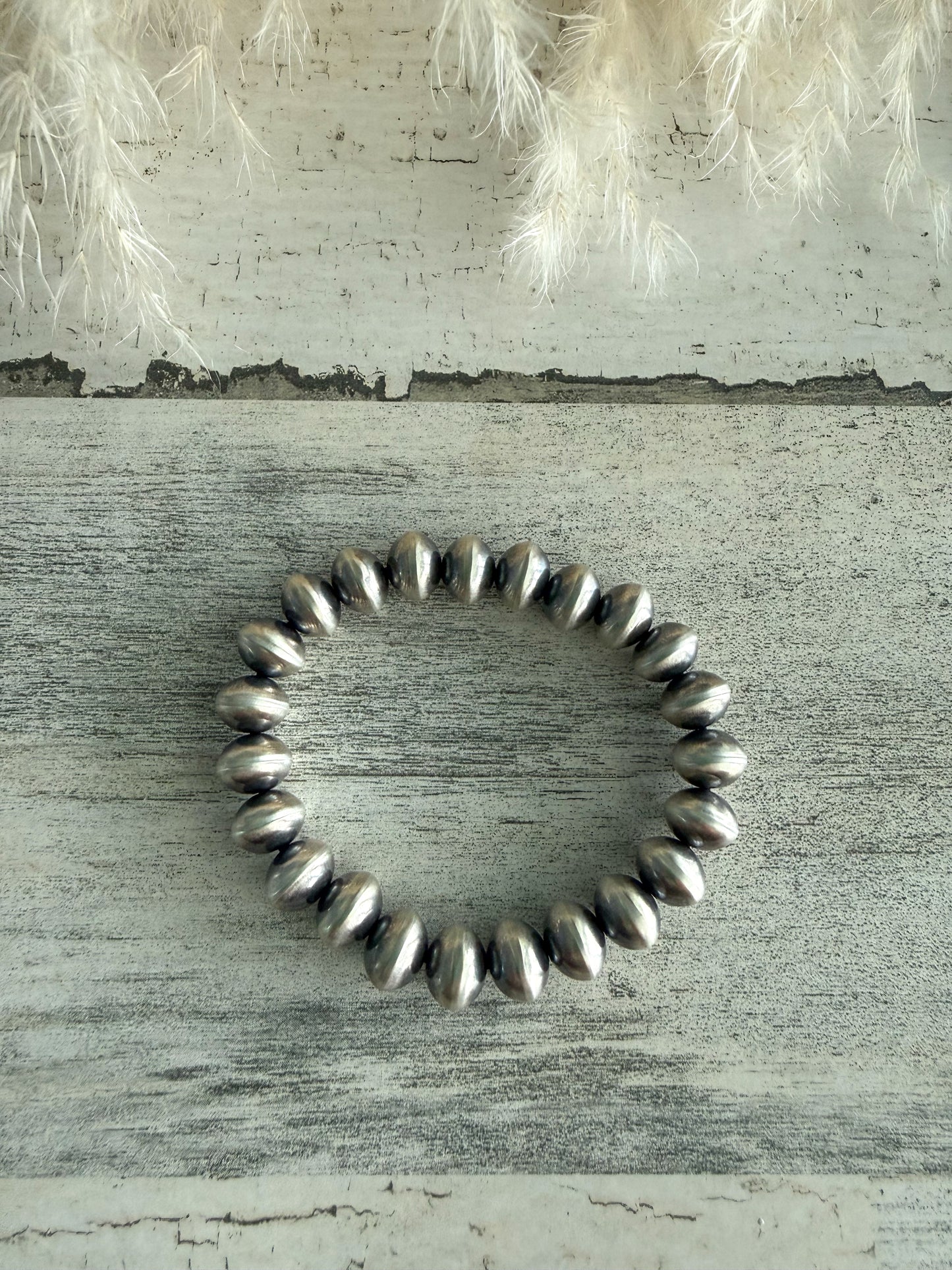 Native American Navajo Pearl Stretch Bracelet 6"