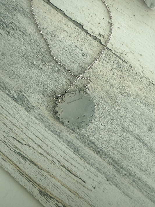 Native American Sleeping Beauty Heart Cluster Necklace 18"