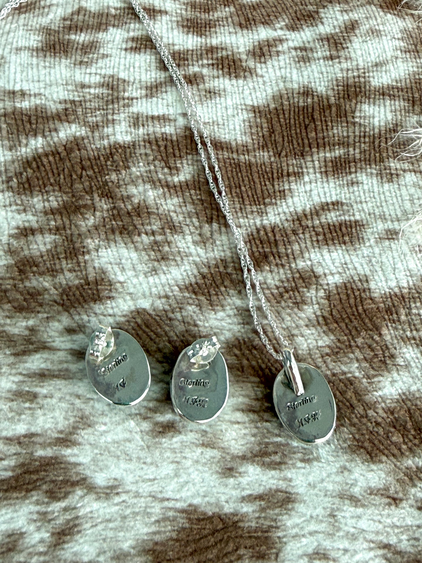 Native American Sonoran Gem Necklace & Earring Set 7