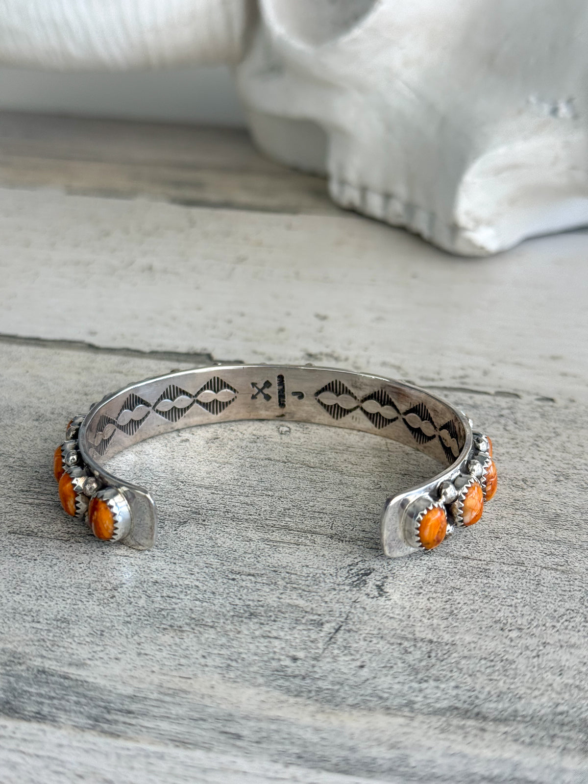 Native American Orange Spiny Cuff 7.75”