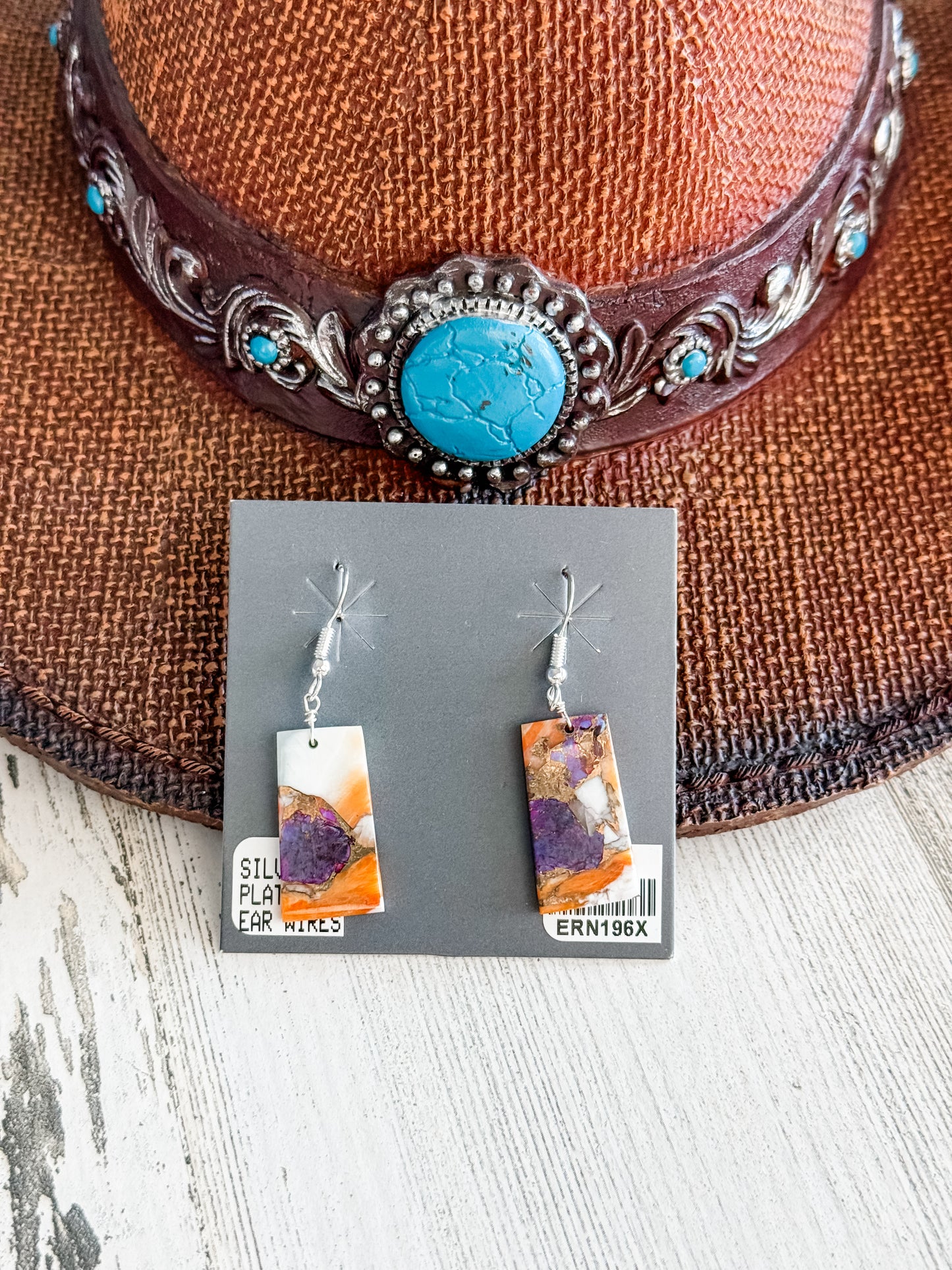 Native American Turquoise & Spiny Earrings