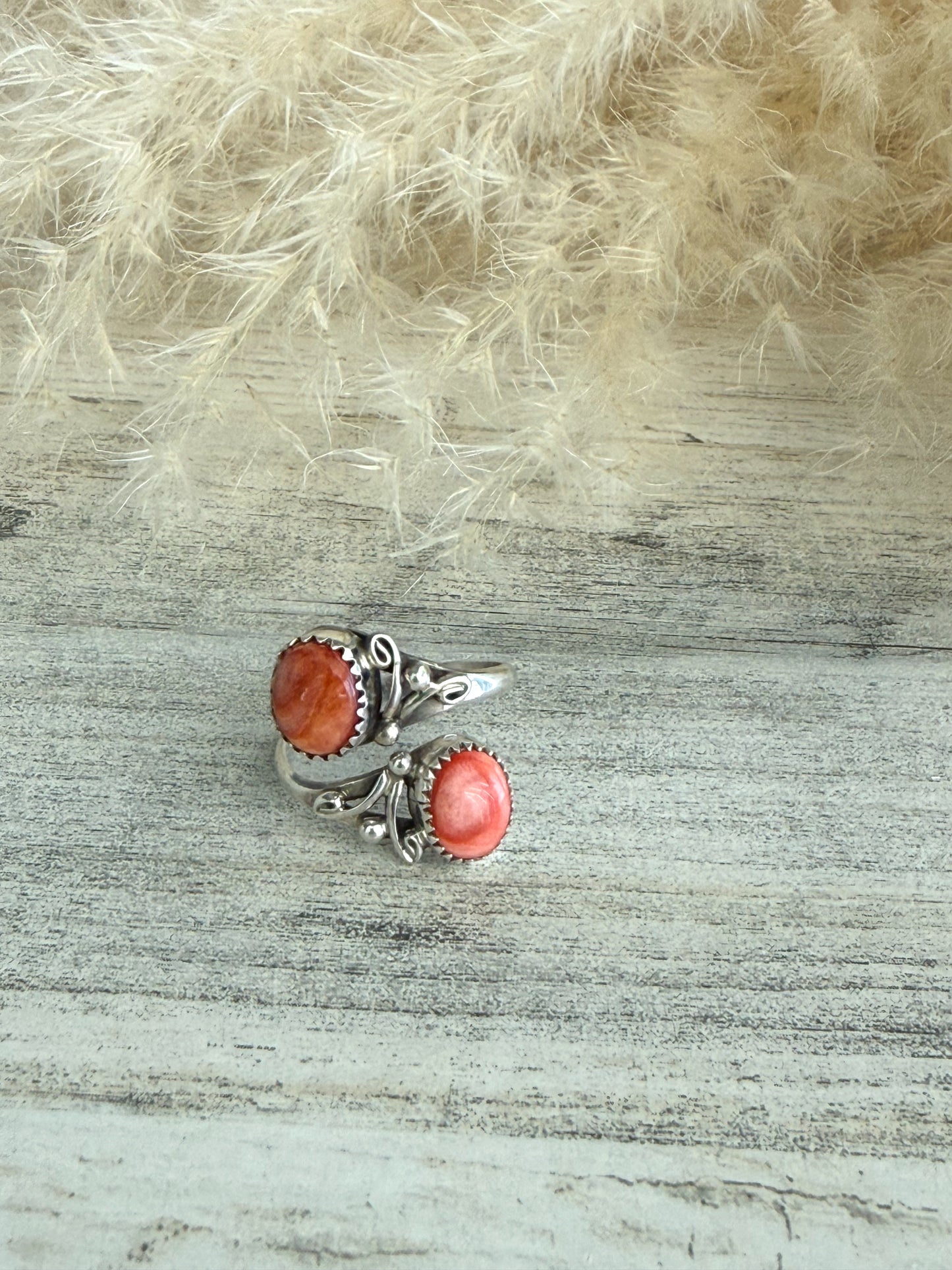 Native American Red Spiny Ring 8