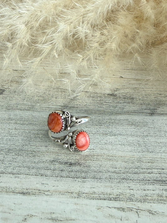 Native American Red Spiny Ring 8
